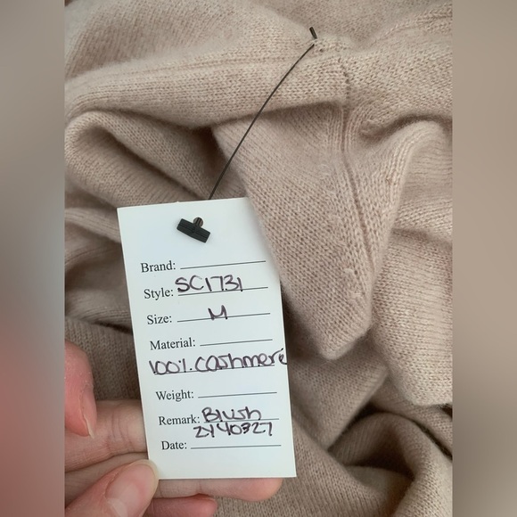 Sofia Cashmere 100% cashmere robe in blush loungewear NWT - Picture 5 of 5